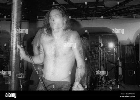 Lead singer Henry Rollins of Punk band Black Flag during a live concert of the band in Upstate ...