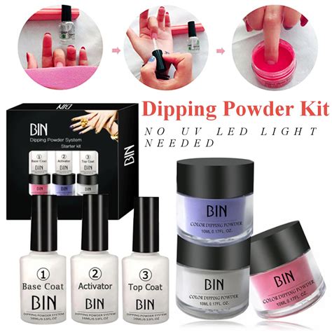 Nail Dipping Powder Kits Nails Dip Pearl Shell Shimmer Powder Nail Glitter Powders Set Manicure ...