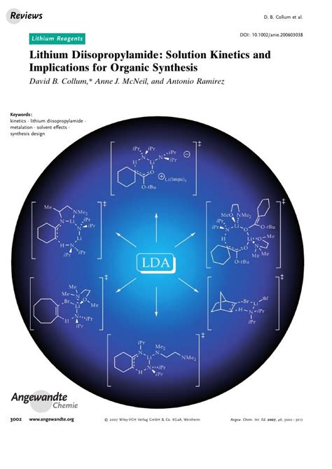 Sandrogreco Lithium Diisopropylamide Solution Kinetics And