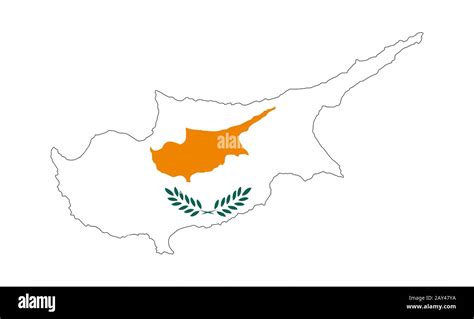 cyprus flag map Stock Photo - Alamy