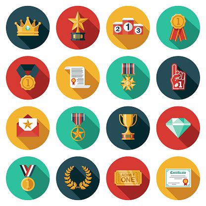 Awards Icon Set Stock Illustration - Download Image Now - iStock