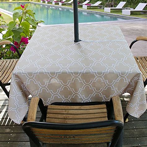 Aoohome Outdoor 60 x 84 Inch Rectangular Tablecloth with Zipper and ...