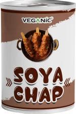 Buy Veganic SOYA Chaap 850 GM | SOYA Chaap Sticks in Brine | Dried SOYA ...