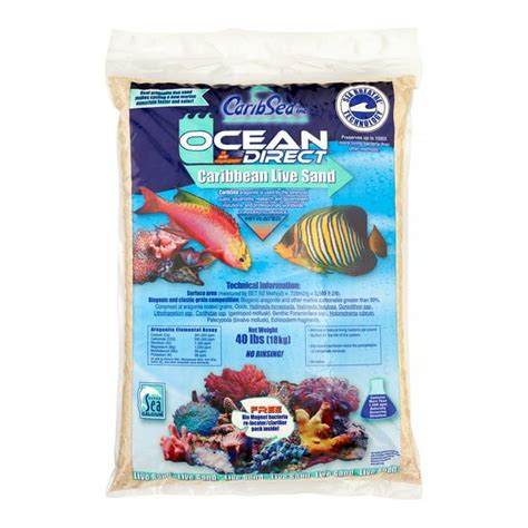 Carib Sea Ocean Direct Natural Carribbean Aquarium Live Sand, 40 Lb - Walmart.com - Walmart.com