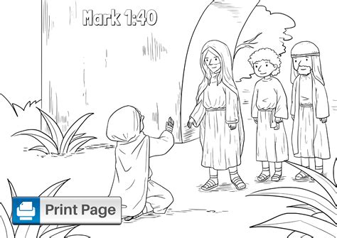 Jesus Heals the Leper Coloring Pages for Kids – ConnectUS