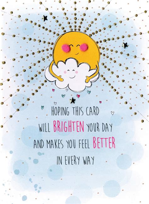 Brighten Your Day & Feel Better Greeting Card | Cards