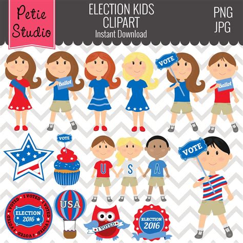 Mock Election Clipart Student Council Clipart by PetieStudio