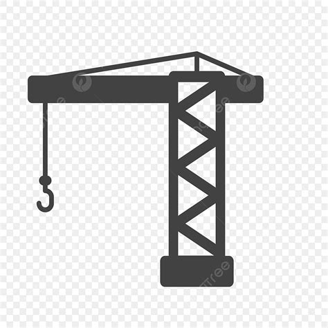 Menara Derek Datar, Clipart, Tower Crane, Ui Datar PNG Transparan ...