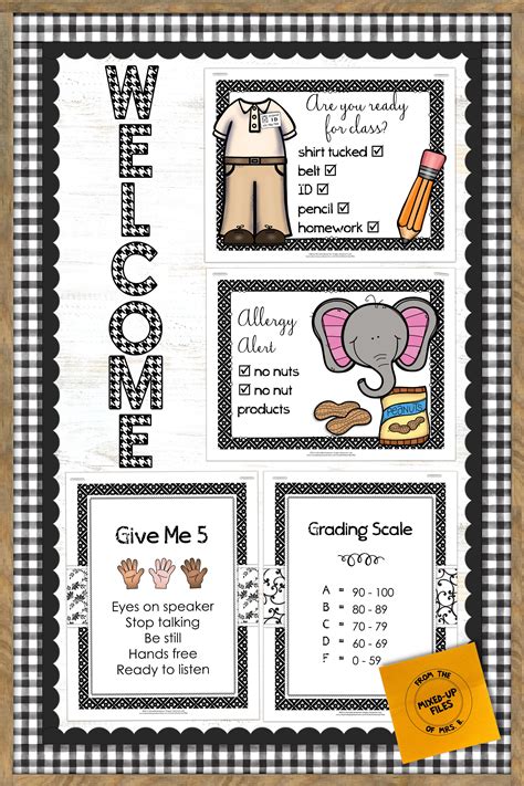 Printable Black and White Classroom Posters | Classroom posters, Classroom organization, Busy ...