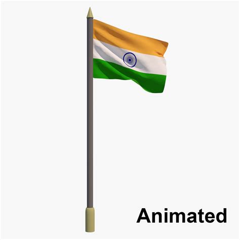 Indian Flag - Republic of India - Animated 3D Model $9 - .max .fbx .obj - Free3D