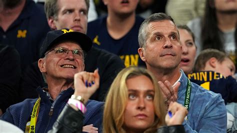 Michigan's Jim Harbaugh has father Jack perform 'Who's got it better' chant