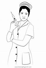 Nurse 2 Coloring Page For Kids  Free Nurses Printable Pages sketch template
