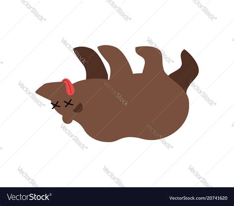 Dead bear wild animal deceased corpse of grizzly Vector Image