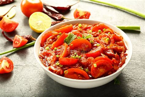 Homemade Tomato Curry-vegetarian Dish - Indian Recipes. Stock Photo ...