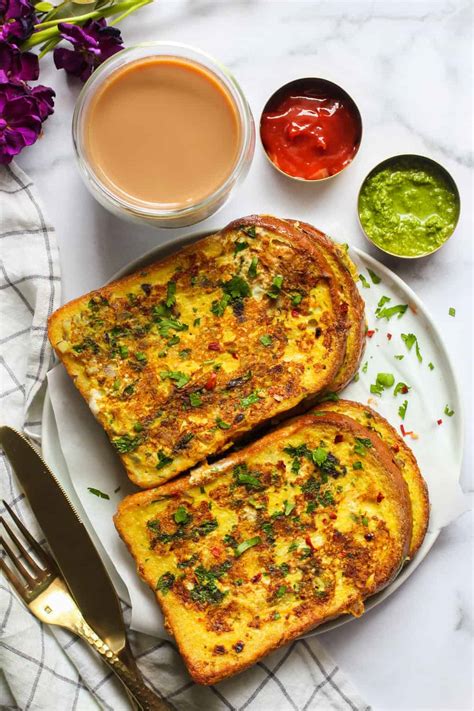 Savory French Toast | EASY Indian Breakfast Recipe - Ministry of Curry