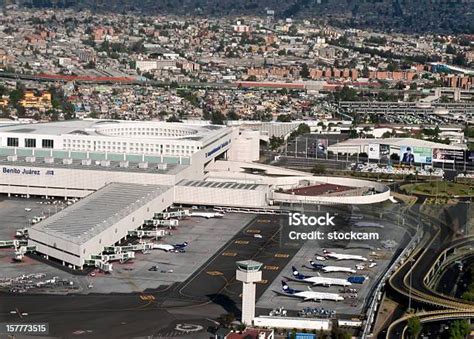 Aerial View Of Benito Juarez Airport Mexico City Stock Photo - Download Image Now - Airport ...