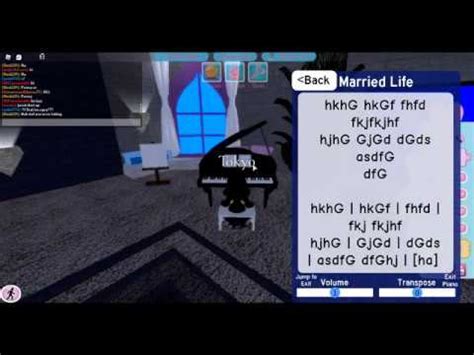 Married Life Roblox Piano Sheet Royale High