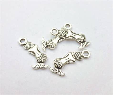 50 Charms Bulk Mermaid Charms double Sided 8x21x2mm - Etsy