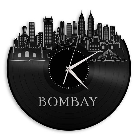 Bombay Skyline, India Travel Gift Idea, Indian Cityscape Decoration, Skyline Art, Bedroom Clock ...