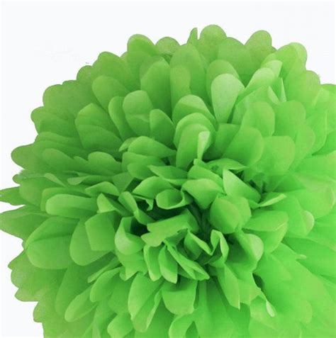 Bright Green 1 tissue paper pom pom 18 // diy by PomJoyFun, $5.00 ...