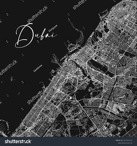 Dubai Vector Map Detailed Vector Map Stock Vector (Royalty Free) 2137527115 | Shutterstock