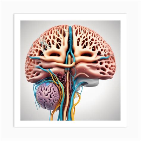 Human Brain Anatomy Art Print by Pat4U - Fy