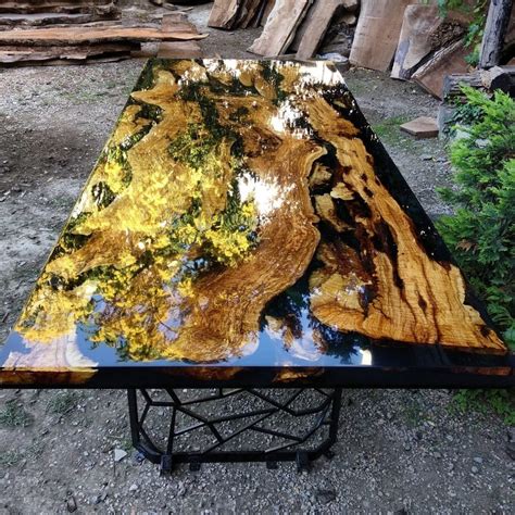 Wood Epoxy Table - Etsy