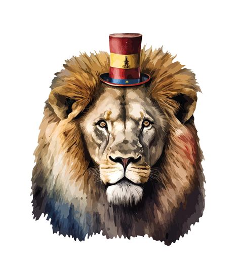 Premium Vector | Circus lion clipart isolated vector illustration