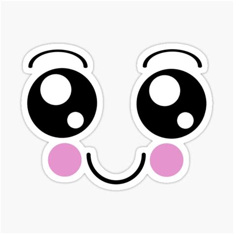 "Japanese kawaii cute smiley face" Sticker by fanda1 | Redbubble