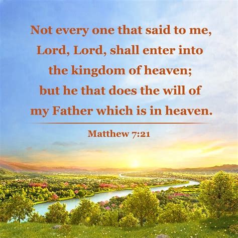 Matthew 7-21 - Enter Into the Kingdom of Heaven - Bible Quote