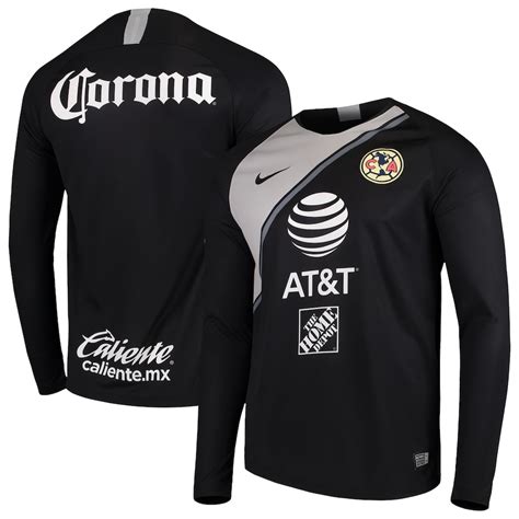 Club America Nike 2018/19 Replica Long Sleeve Goalkeeper Jersey - Black