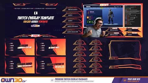 Fortnite Twitch Overlay Complete Set Design by mystcART on DeviantArt