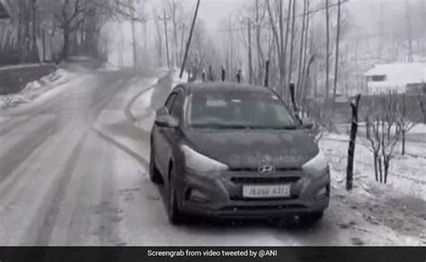 Watch: Kashmir Receives Fresh Snowfall In Many Areas