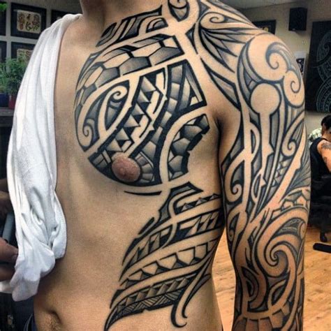 Tribal Tattoo Ideas For Shoulder And Chest Gorgeous Tattoos Wrap | Hot ...