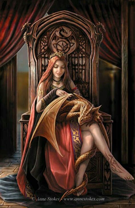 Red Witch | Anne stokes art, Mythical creatures, Fairy dragon