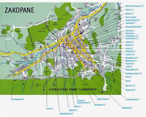 Zakopane map