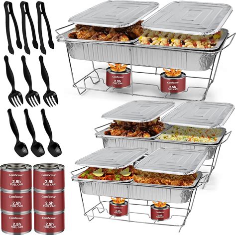 Amazon.com: Disposable Chafing Dish Buffet Set, 33 Piece of Chafing Servers with Food Warmers ...