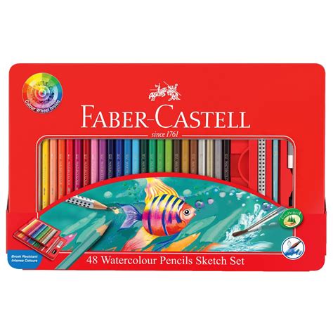 Faber-Castell Watercolour Pencils 48 Pack 8991761325025 | eBay