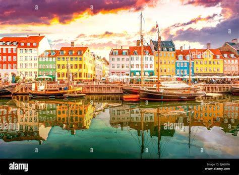 Historical Nyhavn in Copenhagen, Denmark Stock Photo - Alamy