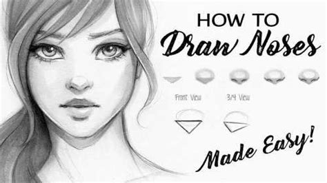 How to Draw a Nose, Step by Step Tutorial! | Nose drawing, Draw nose ...