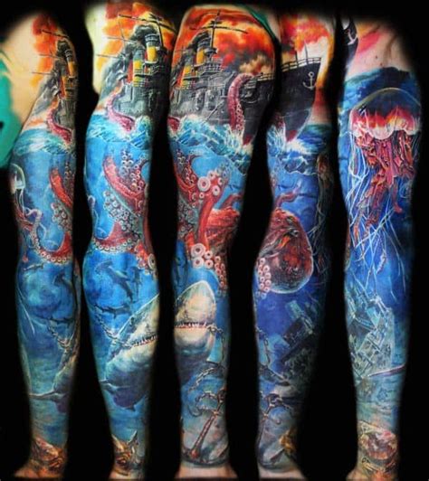 Top 37 Sailor Sleeve Tattoo Ideas [2021 Inspiration Guide]