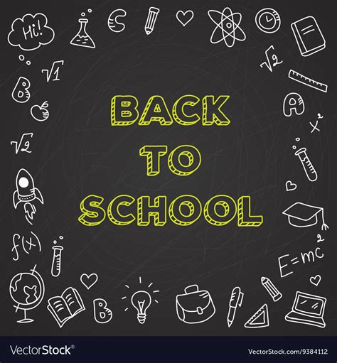 Back to school chalkboard Royalty Free Vector Image