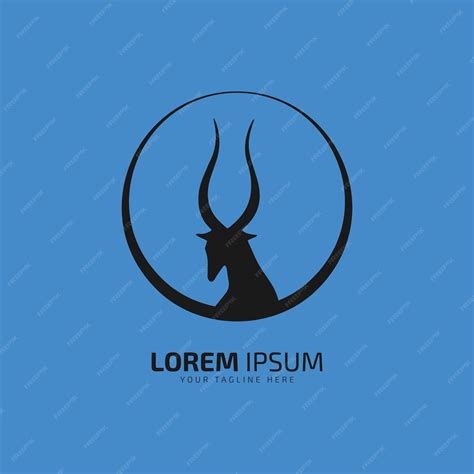 Premium Vector | Oryx logo icon vector face oryx on blue background