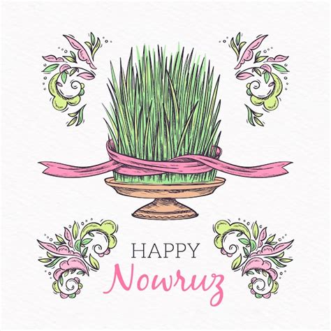 Free Vector | Nowruz with greeting