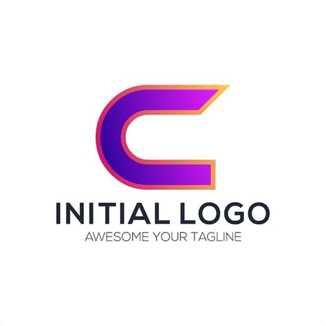 Premium Vector | Initial c logo design gradient colorful