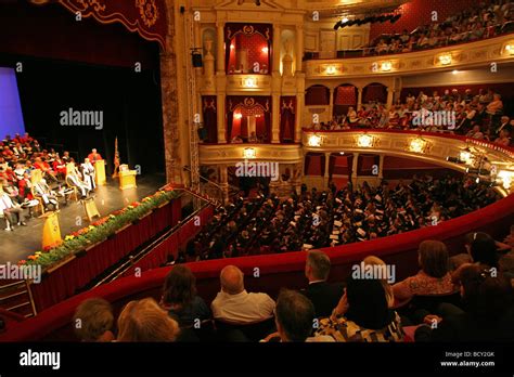 The audience in a packed His Majesty's Theatre in Aberdeen, Scotland, during a performance Stock ...