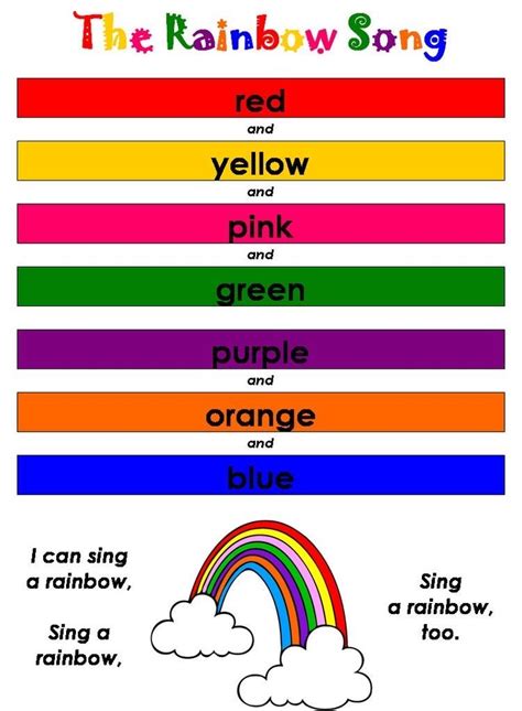 Pin by Jo Headland on Summer Craft | Rainbow songs, Preschool songs ...