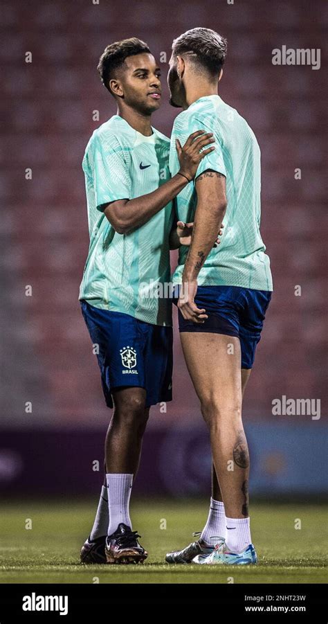 Qatar - Doha - 11/23/2022 - WORLD CUP 2022, BRAZILIAN NATIONAL TEAM TRAINING - Rodrygo (via AP ...