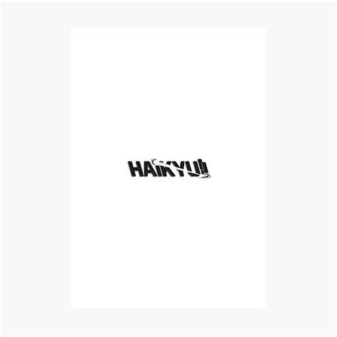 "Haikyuu Black and White Logo" Photographic Print for Sale by ...