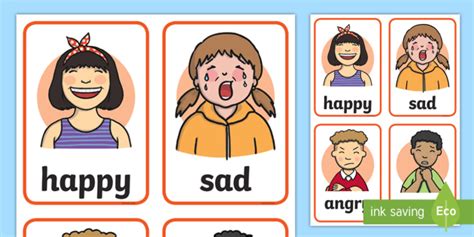 Feelings Cards | Words and Faces | Early Years